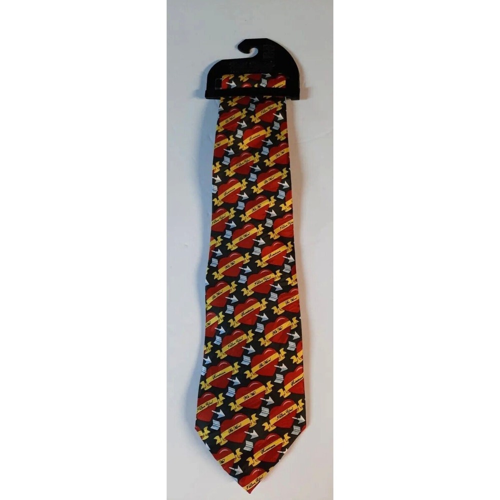 Keith Daniels Novelty Valentines Day Neck Tie 100% Silk Heart Arrow Be‎ Mine New